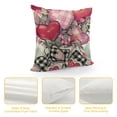 thumbnail image 4 of SHANXI Decorative Pink Love Hearts Pillowcase, Grey Buffalo Plaid Check Wedding 12x12in, 4 of 5