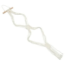 TINKSKY Macrame Hat Rack Hat Display Rack Beige Wood Wall Organization for Cloakroom 1Pcs