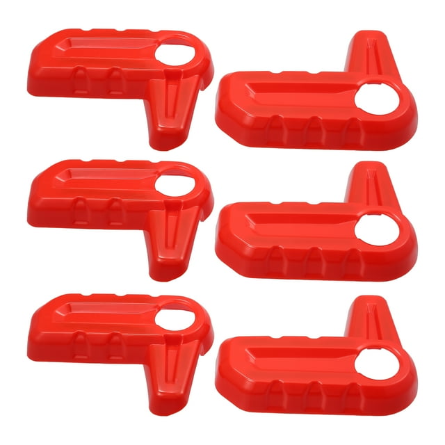Unique Bargains 6 Pcs Housse de Poignée d'Interrupteur de Retrait de Toit Rigide pour Jeep Wrangler JL JLU 2018-2023 Rouge