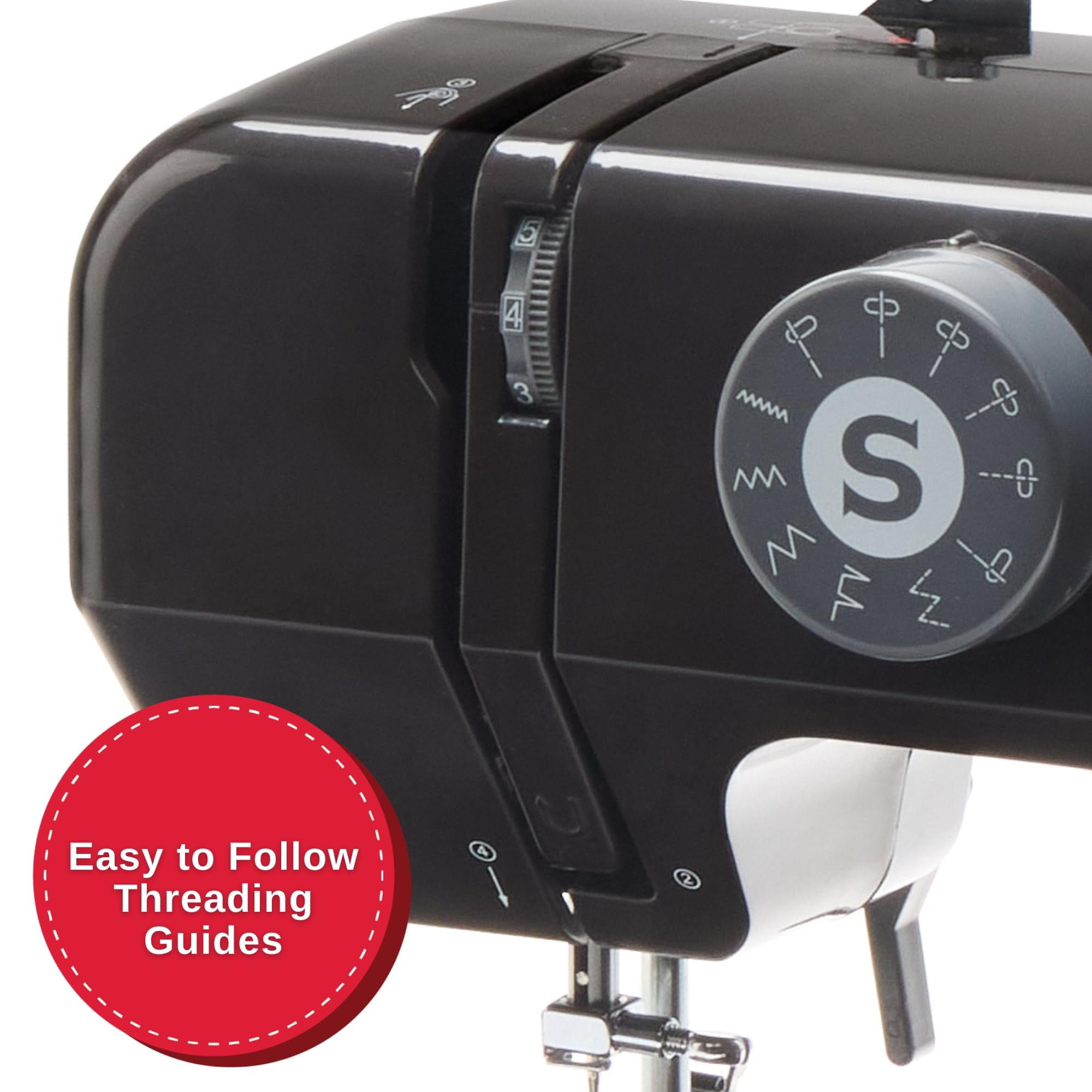 SINGER M1000 Mending Machine (Black) Compact, Lightweight & Portable With LED Light | 4 Built in stitches delivers 32 Stitch Applications | Great for Light to Medium Weight Fabrics & Repairs