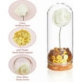 thumbnail image 4 of WEBEEDY Clear Glass Dome Cover Decorative with Foam Artificial Rose Bouquet inside with Adhesive Tapes and Plastic Paillette Mixed Color 30x77mm 3 colors 4pcs/color 12pcs/set, 4 of 7