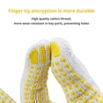 thumbnail image 5 of Guantes de trabajo con agarre antideslizante, protección de algodón de seguridad, puntos de PVC, para pintor, mecánico, construcción Industrial, 12 pares, 5 of 5