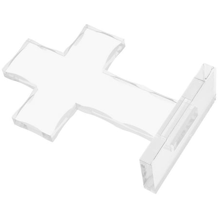 FUTUREORYY 1Pcs Acrylic Christian Standing Cross for Home and Church Decor 5.9x3.9x1.6in