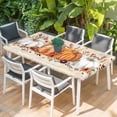 thumbnail image 2 of Fall Pumpkin Table Cloths for 6 Foot Rectangle Tables, Thanksgiving Autumn Leaves Floral Patio Waterproof Elastic Fitted Tablecloths, Washable Rectangular Table Cover for Camping, 2 of 8