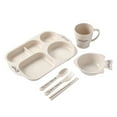 thumbnail image 1 of Fall Decorations For Home Baking trays & trays Baby Home Split Plate Tableware Grid6 Piece White Dinner Plate Set, 1 of 4