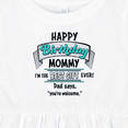 thumbnail image 4 of Inktastic Happy Birthday, Mommy I'm the Best Ever in Blue Girls Baby Dress, 4 of 5