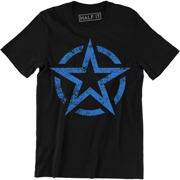 WW2 D-Day Circle Army Star Military Circle Men's Capital Government T-Shirt