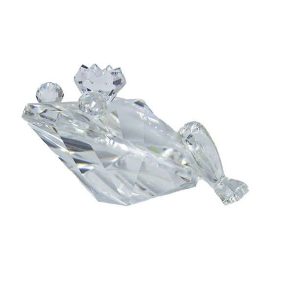 Swarovski Figurine: 010010 Version 1 Frog Prince - Clear eyes | Faceted Crystal