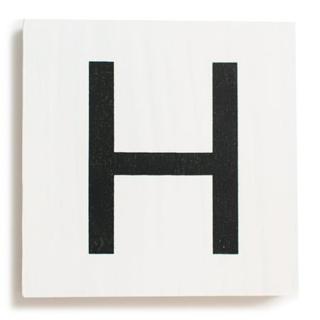 

Stiles Crossword Letter Tiles Wooden Wall Decor 3.5 Inch White Letter H