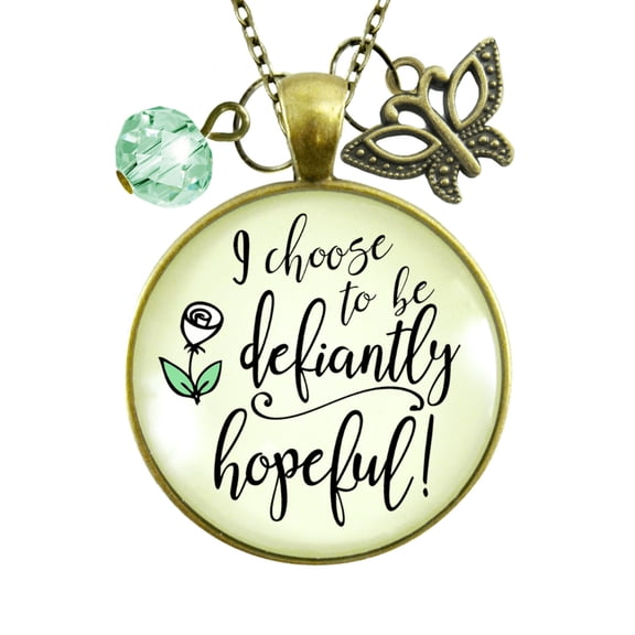 Choose Defiantly Hope Gutsy Goodness Female Adult Bronze Metal Jewelry