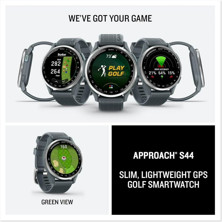 Garmin Approach S44 Essential Golf Watch with GPS, AMOLED Display
