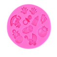 thumbnail image 3 of Moldes de resina para dulces, molde de pastel de silicona para bebé, moldes de silicona para hornear fondant, molde para cupcakes de caramelo para pies de bebé, 3 of 5