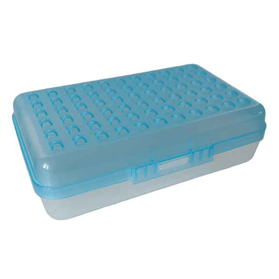 Channie’s Blue Transparent Plastic Pencil Box – Durable 8.5” x 3.3”