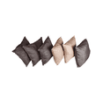 thumbnail image 3 of Set 6 Cojines Decorativos 4 Decorados 2 Lisos Café Cuadritos Café Claro, 3 of 3