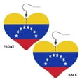 thumbnail image 2 of Heart Earrings Venezuelan Flag Dangling Heart Drop Earrings For Women Love Dangle Earrings Gift, 2 of 6