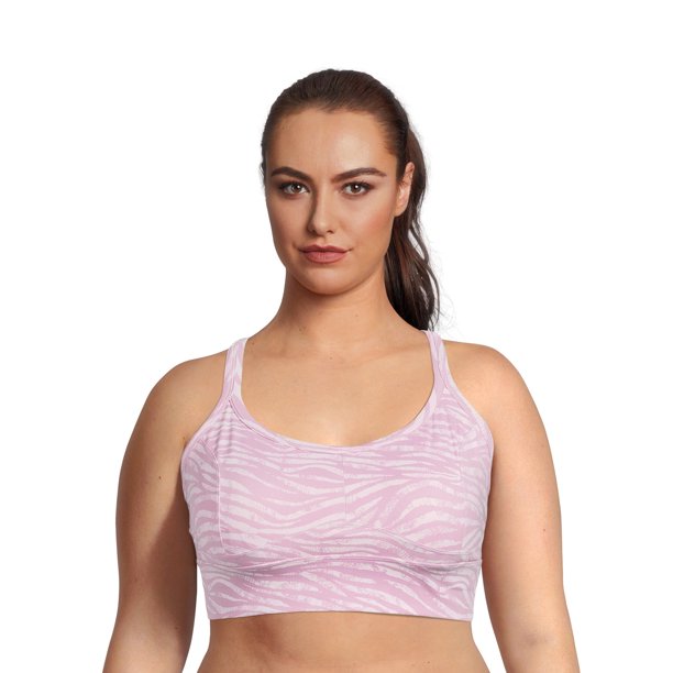 Avia Women's Plus Size Low Impact Corset Seamed Sports Bra