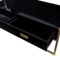 thumbnail image 6 of Modern Rectangular Coffee Table, Wood Center Table With Storage Drawers and Gold Metal Frame For Living Room Office Apartment, 6 of 12