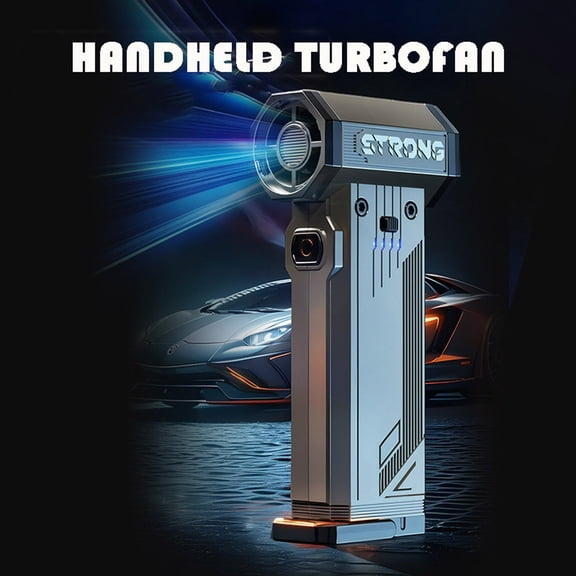 Qqyida Mini Powerful Turbo USB Fan, Handheld Desktop High Speed Bladeless Fan, Brushless Motor Cooling Fan90 000 RPM & 4 Speed Settings Feature
