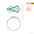 thumbnail image 3 of ANGARA Natural Encrusted Emerald and Diamond Infinity Knot Ring in 14K White Gold for Women (Size-1.3mm) | May Birthstone, Birthday, Anniversary, Jewelry Gift for Women | Natural Emerald Ring, 3 of 7