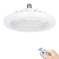 thumbnail image 3 of 1pc Ceiling Fan With Light, Modern 18inch Remote Control Enclosed Low Profile Ceiling Fan With Light 3 Speed LED Dimming 3 Colors 8 Invisible Bladeless Flush Mount Fan Light Bedroom, Offices, 3 of 5