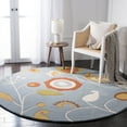 thumbnail image 2 of SAFAVIEH Soho Zoe Floral Wool Area Rug, Light Blue/Multi, 5' x 8', 2 of 9