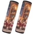 thumbnail image 2 of 2-Pack Seat Belt Covers with Flannel Seatbelt Shoulder Strap Case Adjustable Straps Soft Padding for Car Sitting Santa Claus Medium, 2 of 8