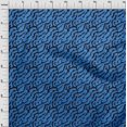 thumbnail image 3 of oneOone Polyester Spandex Blue Fabric Animal Skin Diy Clothing Quilting Fabric Print Fabric By Yard 56 Inch Wide-3FI, 3 of 4