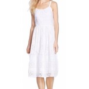 NEW White Womens Size 10 Embroidered Sheath Dress