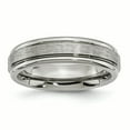 thumbnail image 1 of Titanium Grooved Edge 6mm Satin and Polished Band Size 13, 1 of 3