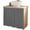 Charcoal, Slate, Graphite, Ash, variant on Sky Blue Line Striped Cabinet Curtains 35"W x 35"L, Farmhouse Blue Stripes Sink Skirt for Bathroom Vanity Kitchen Self Adhesive, Dust-Proof Privacy Curtain for Shelves Closet Laundry Room Pantry