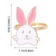 thumbnail image 3 of PortapaconetasMetal para Conejito de Pascua – Hebilla de servilletas coloridas y esmaltadas, diseño mono de conejito de huevo de pascua, decoración de mesa de 4x3 cm para cenar, 3 of 6