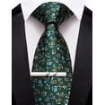 thumbnail image 2 of Corbata Barry.Wang con estampado floral verde esmeralda, 150 cm x 8,5 cm, 2 of 9