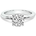 thumbnail image 4 of 5 Carat IGI Certified Round Shape Lab Grown Diamond Engagement Ring | 14K White Gold | Juniper Crossover Solitaire Diamond Ring | FG-VS1-VS2 Quality Friendly Diamonds, 4 of 6
