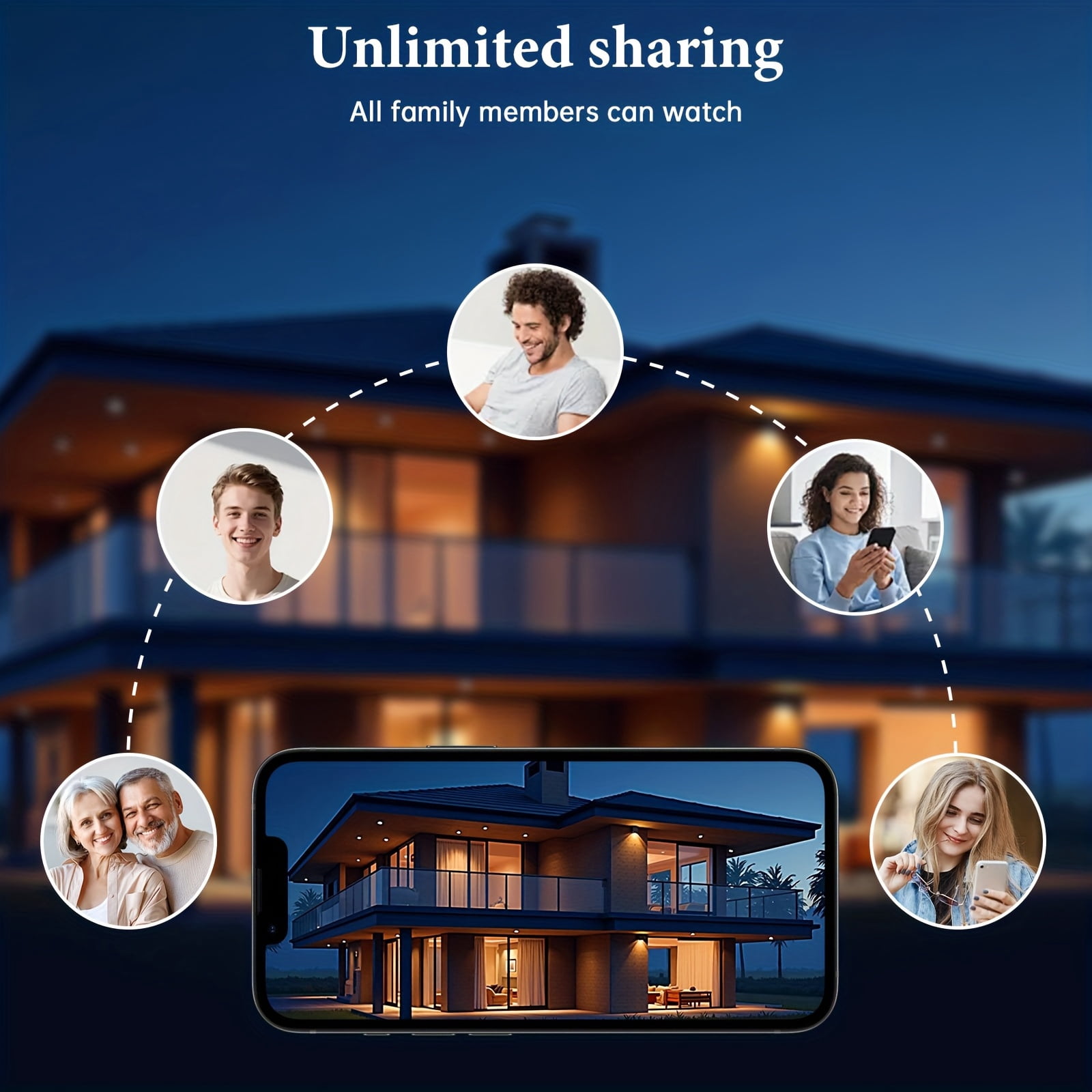 4Pcs Indoor Security Camera Set, 2K HD with Spotlight Alarm, AI & RFID Detection, Color Night Vision, 3D Noise Reduction, Wired Charging, Anti-Theft Home Surveillance