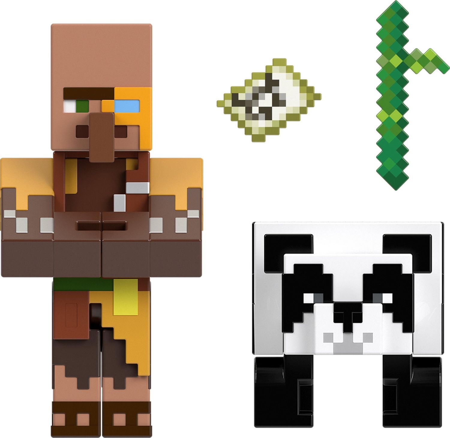 Minecraft Jungle Cartographer and Panda Figure 2pk