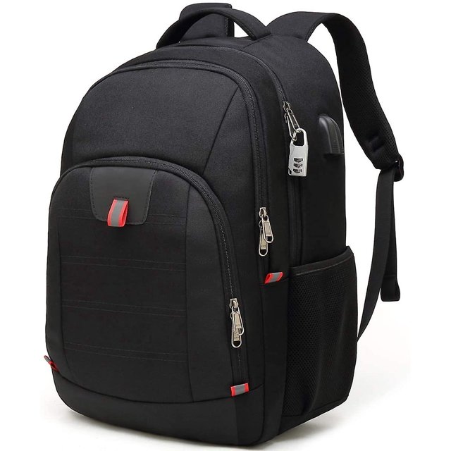 Mochila para computadora portátil, mochila para computadora portátil de viaje de negocios antirrobo extra grande con carga USB Po. Afortunado Sencillez