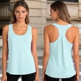 thumbnail image 2 of OIUUAK for Women Racerback Tank Tops, Loose Fit Athletic Workout Shirts Lightweight Breathable Summer Running Yoga Gym Tops Sleeveless, Light Green, 2 of 7
