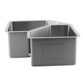 thumbnail image 6 of DAX Handmade Corner Double Bowl Top Mount Kitchen Sink 32.75"x22.75" – Stainless Steel – Space-Saving Design, Durable & Easy to Clean – Modern Kitchen Upgrade, 6 of 7