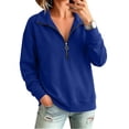 thumbnail image 7 of LTTVQM Womens Oversized Quarter Zip Up Sweatshirts Half Zip Pullover Cropped‑Style Fall‑Winter Street Tops, 7 of 7