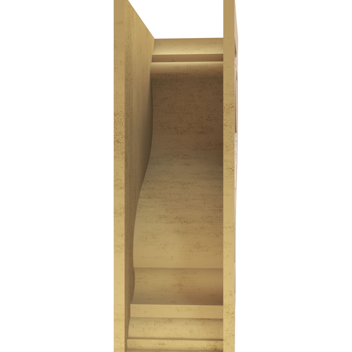 11"W x 22"D x 33"H Classic Scroll Rough Cedar Woodgrain TimberThane Corbel, Primed Tan