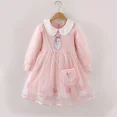 thumbnail image 5 of Vestido de princesa Disney Frozen Elsa para niñas, ropa de otoño para niños, fiesta de cumpleaños, manga larga, con bolsa, 2 a 8 años, 5 of 5