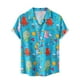 thumbnail image 1 of Hombres Casual Botones Playa Sin posicionamiento Estampado floral Turndown Camisa de manga corta Blusa Pompotops oipoqjl49208, 1 of 9