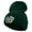 Dk Green, variant on Mardi Gras Masks Logo Embroidered 12 Inch Long Knitted Beanie - Black OSFM