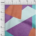thumbnail image 2 of oneOone Viscose Chiffon Violet Fabric Geometric Abstract Random Shapes Craft Projects Decor Fabric Printed By The Yard 42 Inch Wide, 2 of 4