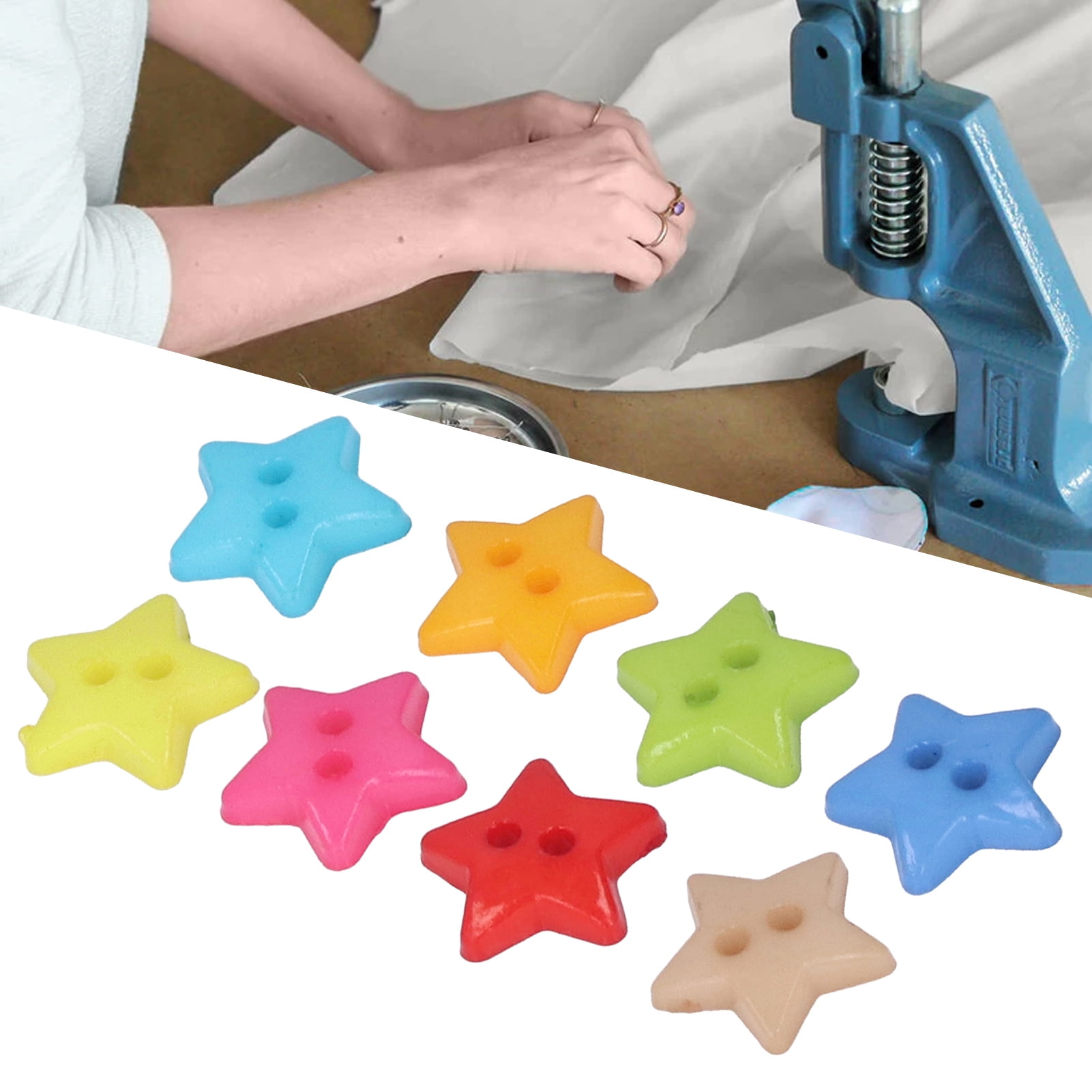 B071 4mm Color Coated Star Buttons Micro Mini Buttons Tiny Buttons