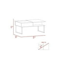 thumbnail image 4 of Lift Top Coffee Platform With Hidden Storage, Expansive Desk Area, Metal Supports, Woody Decoration Table One Shelf, Spacious In /, Design, Reinforced Metallic Legs, 4 of 4