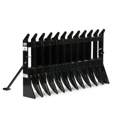Titan Attachments Root Rake Tractor Attachment 66in Wide, Universal Quick Tach Hookup