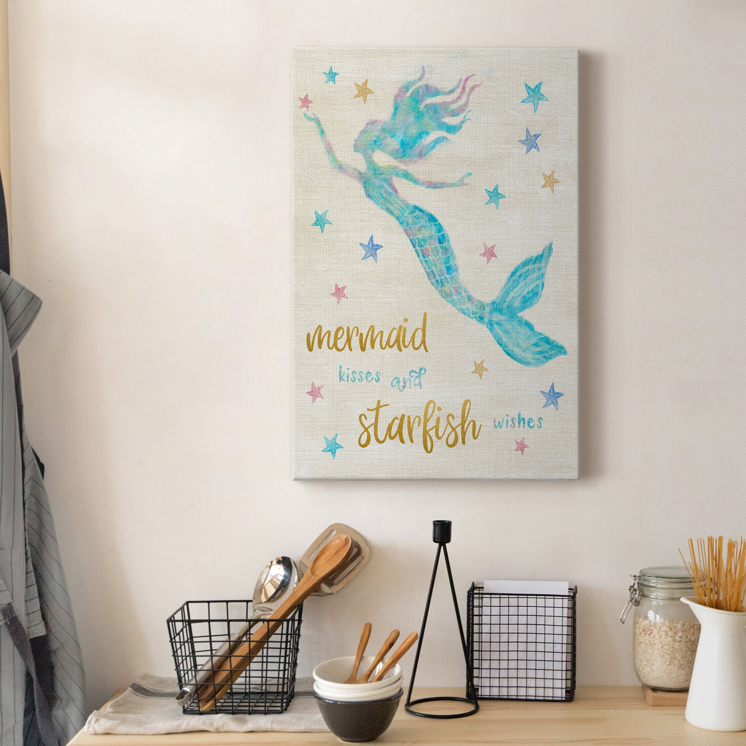 Mermaid Kisses Premium Gallery Wrapped Canvas - Ready to Hang - 8 x 12
