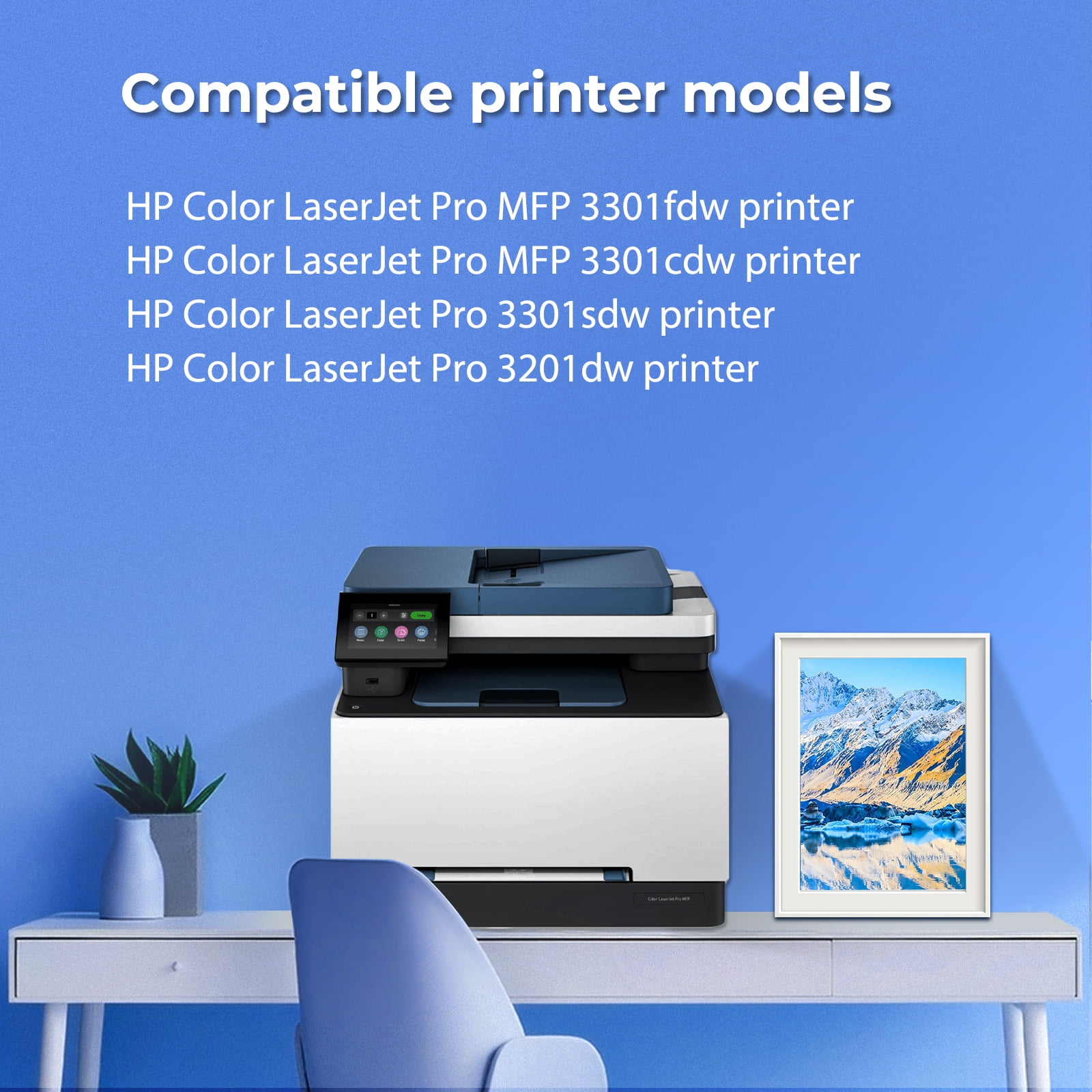 218X 218A Toner Cartridges With Chip 4Pack Compatible for 218X 218A W2180X W2180A Color Laser Jet Pro 3201dw Pro MFP 3301fdw MFP 3301cdw MFP 3301sdw Printer Ink Black Cyan Yellow Magenta