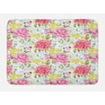 thumbnail image 1 of Floral Bath Mat, Romantic Pattern of Rose Flower Meadow Bouquet Watercolor on Plain Background, Plush Bathroom Decor Mat with Non Slip Backing, 29.5" X 17.5", White Multicolor, by Ambesonne, 1 of 2